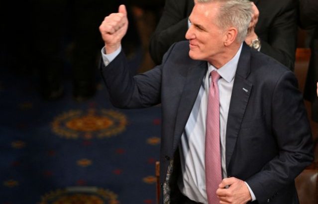 Kevin McCarthy is elected next Speaker of the U.S. House of Representatives at the U.S. Capitol in Washington