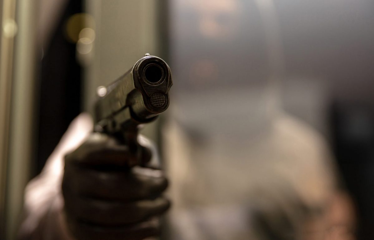 Next,Target,Is,You,Concept.,Gun,Barrel,Pistol,Metal,Weapon