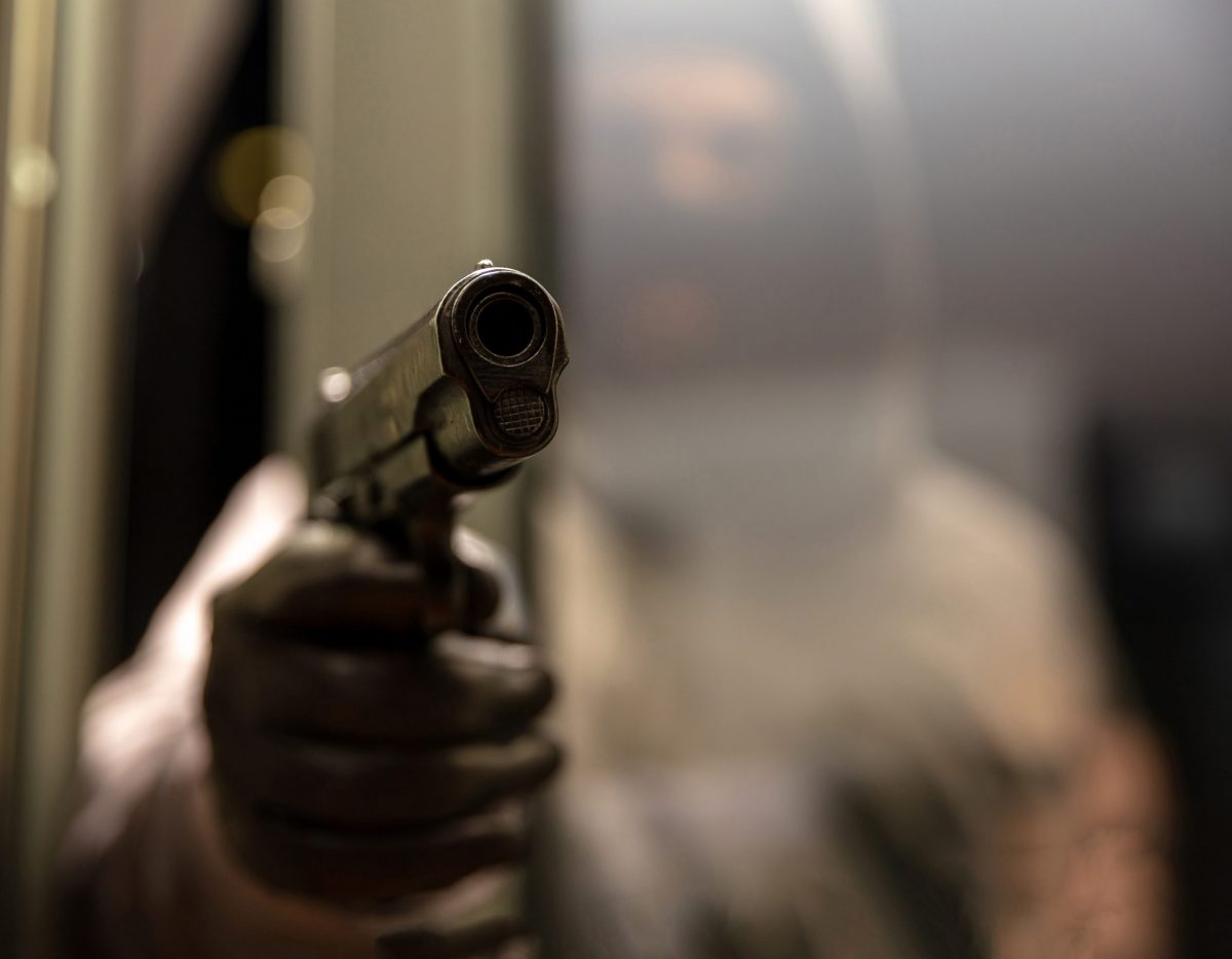 Next,Target,Is,You,Concept.,Gun,Barrel,Pistol,Metal,Weapon