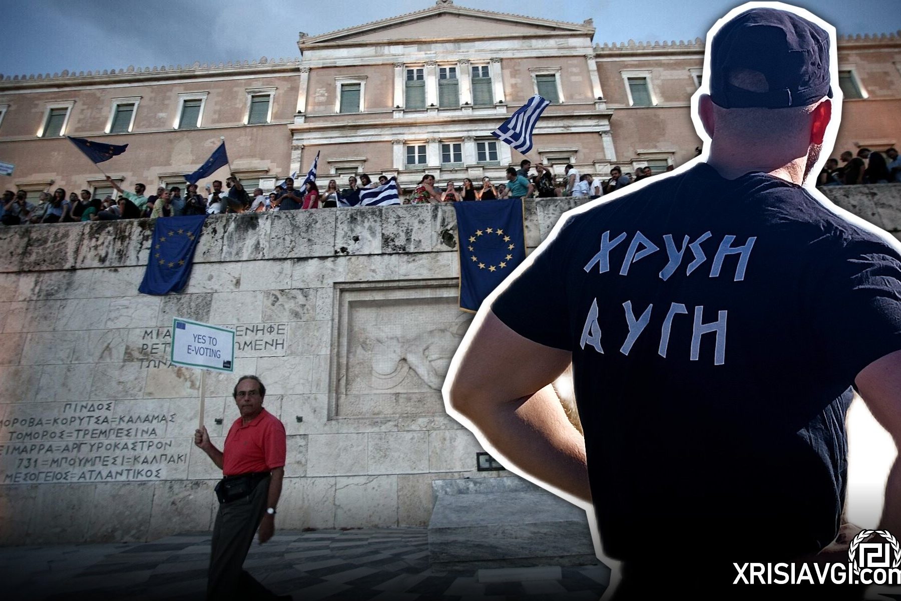 μένουμε ευρώπη ναι χρυσή αυγή