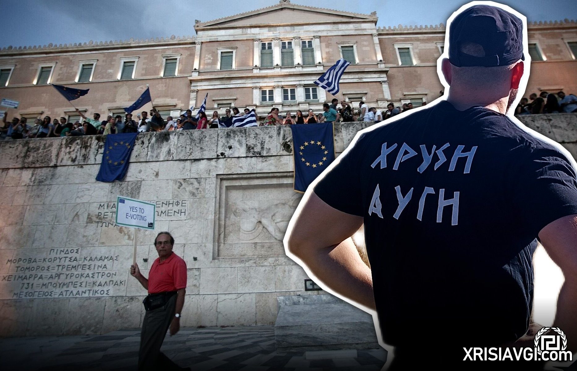 μένουμε ευρώπη ναι χρυσή αυγή