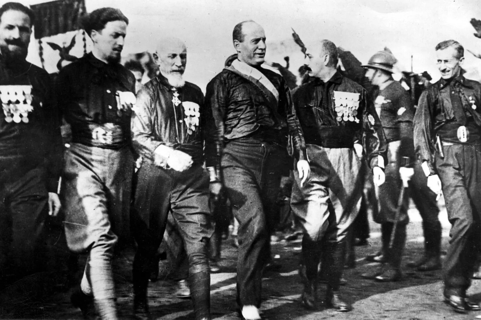 Balbo-De-Bono-Mussolini-Blackshirts-March-on-Rome-October-1922