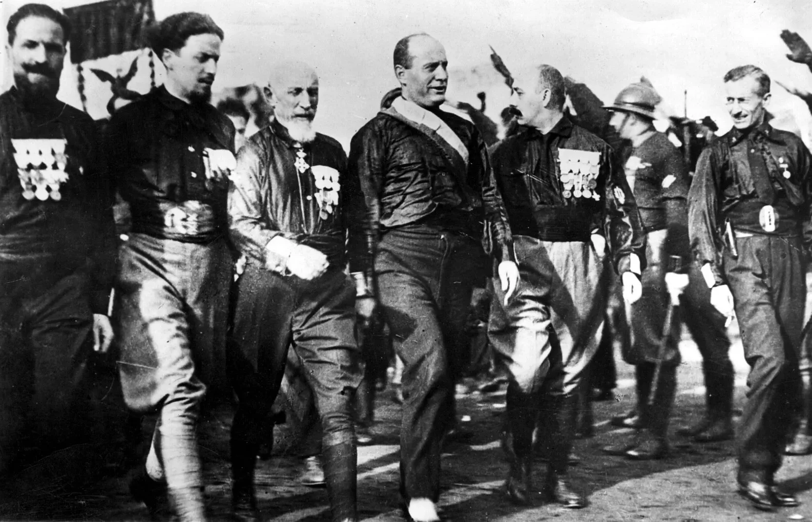 Balbo-De-Bono-Mussolini-Blackshirts-March-on-Rome-October-1922