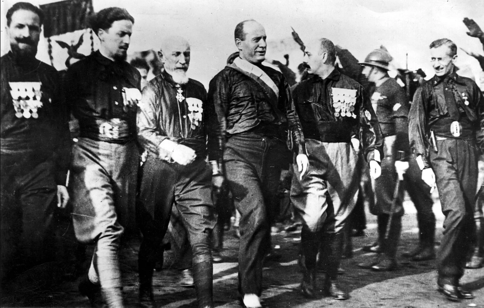 Balbo-De-Bono-Mussolini-Blackshirts-March-on-Rome-October-1922